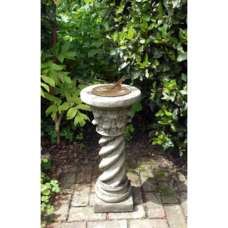 Roman Aged Brass Garden Sundial - Cotswold Stone