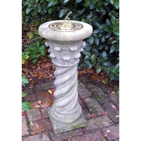Roman Brass Garden Sundial - Cotswold Stone