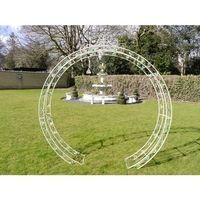 Round Garden Rose Arch - Cream Metal