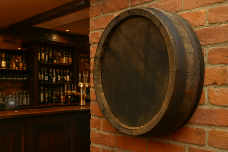 Rustic Barrel End with Black Hoops