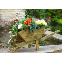 Rustic Woodland Wheel Barrow Planter