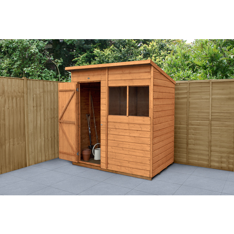 6x4 Shiplap Pent Garden Shed - Dip Treated