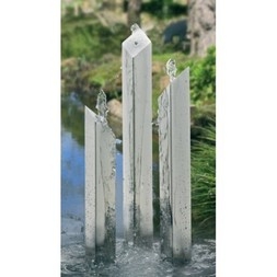 170mm Ø x 1500mm H Single LARGE Stainless Steel TUBE Water Feature & Pump 