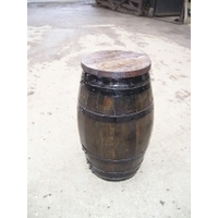 Tall Barrel Stool - Dark