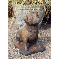 Terrier -  Ornamental Stone Dog - Burnt Umber