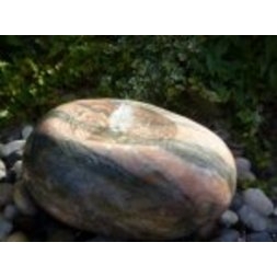 Polished Boulder Fountain - Sunset Orange