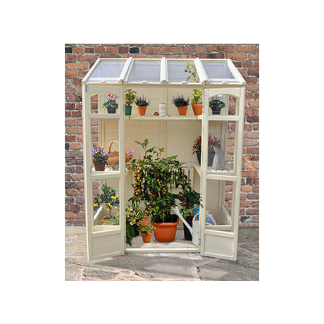 Victorian Tall Wall Greenhouse with Auto Vent