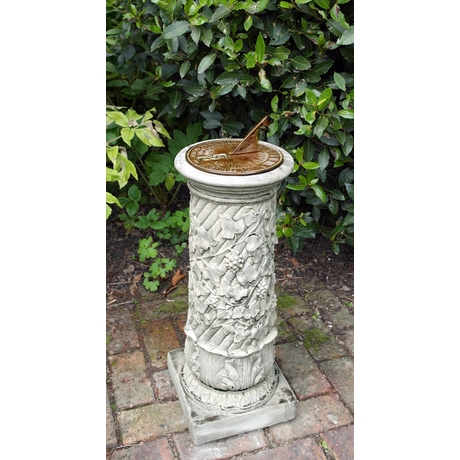 Vine Aged Brass Garden Sundial - Cotswold Stone