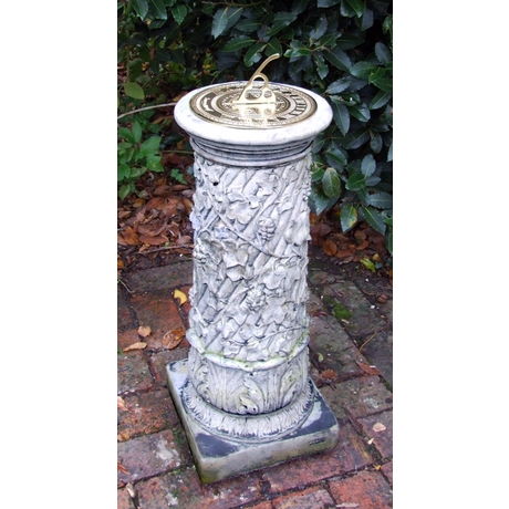 Vine Brass Garden Sundial - Cotswold Stone