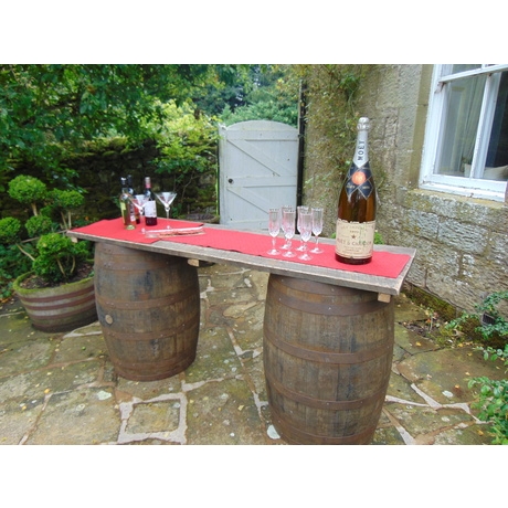 Barrel Bar Hire - 1 Bar Top + 2 Barrels