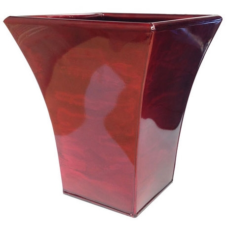 Luna Metal Flared Planter - Red